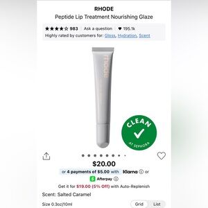 RHODE Peptide Lip Treatment Nourishing Glaze